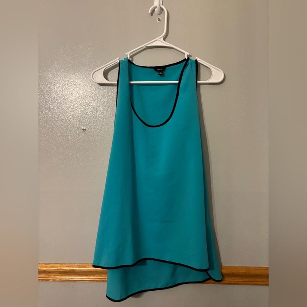 Milano Blue Blouse Tank Dress Top Womens Medium